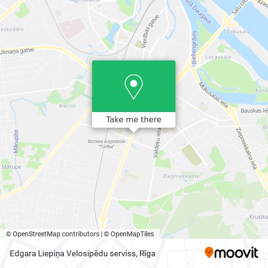 Edgara Liepiņa Velosipēdu serviss map