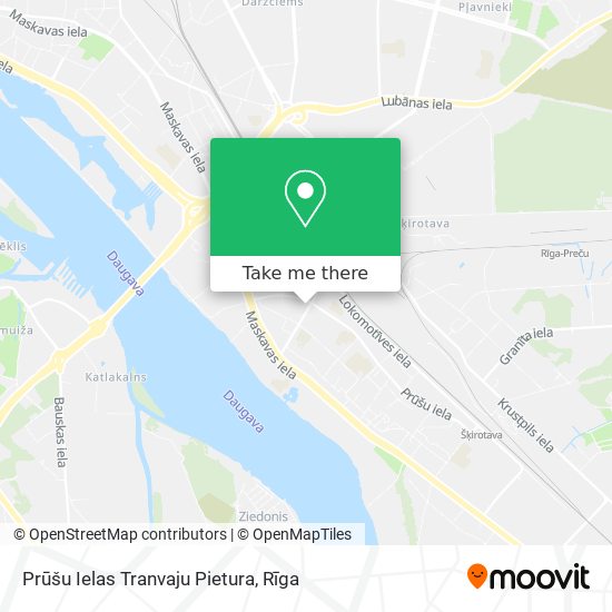 Prūšu Ielas Tranvaju Pietura map