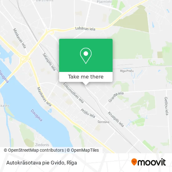 Карта Autokrāsotava pie Gvido