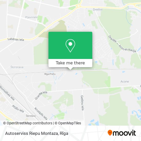 Autoserviss Riepu Montaza map