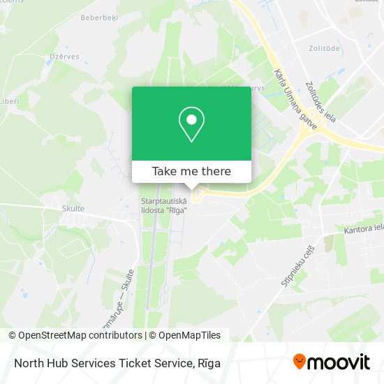 North Hub Services Ticket Service map