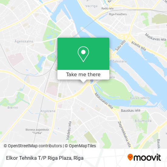 Elkor Tehnika T/P Riga Plaza map
