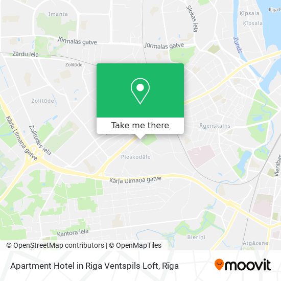 Apartment Hotel in Riga Ventspils Loft map