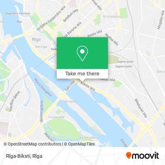 Rīga-Biksti map