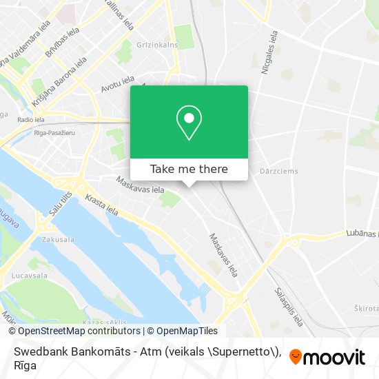 Swedbank Bankomāts - Atm (veikals \Supernetto\) map