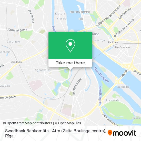 Swedbank Bankomāts - Atm (Zelta Boulinga centrs) map