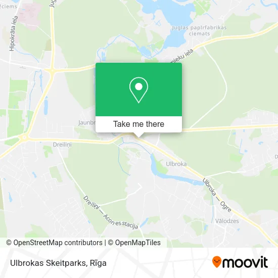 Карта Ulbrokas Skeitparks