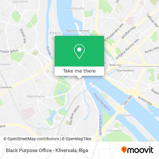Black Purpose Office - Klīversala map