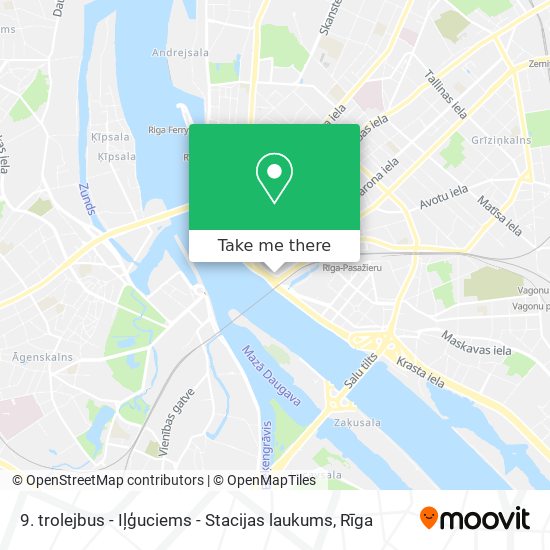 9. trolejbus - Iļģuciems - Stacijas laukums map