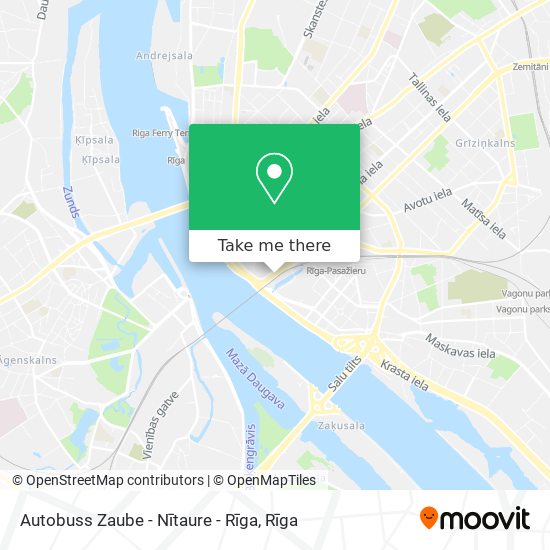 Autobuss Zaube - Nītaure - Rīga map