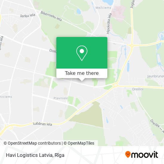 Havi Logistics Latvia map