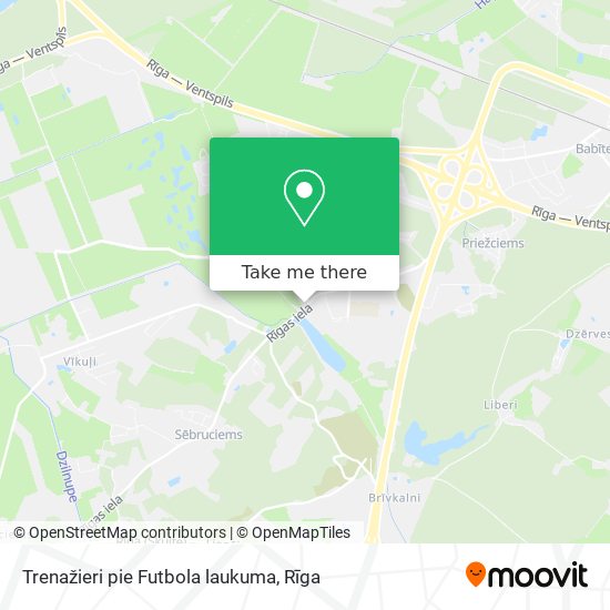 Trenažieri pie Futbola laukuma map