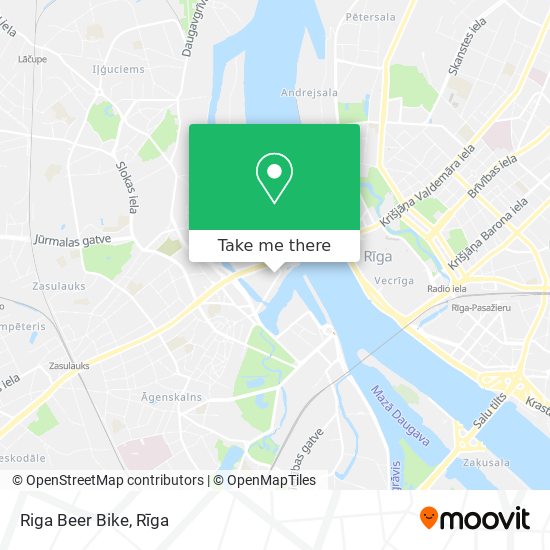 Riga Beer Bike map