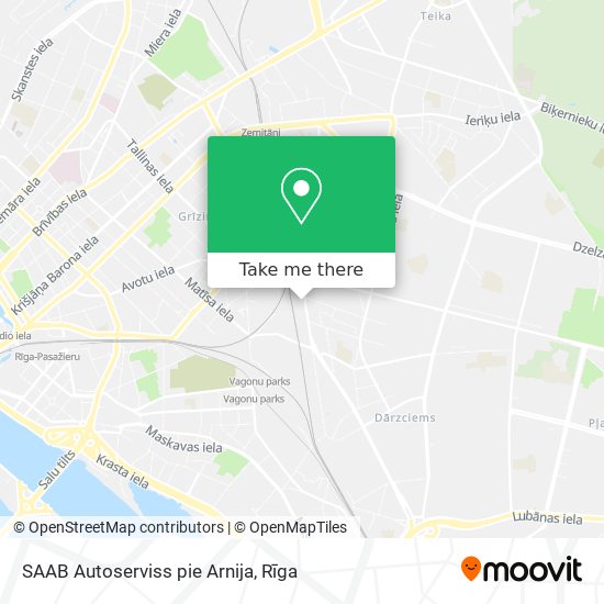 SAAB Autoserviss pie Arnija map