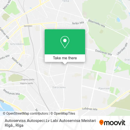 Карта Autoserviss Autospeci.Lv Labi Autoservisa Meistari Rīgā.