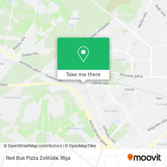 Red Bus Pizza Zolitūde map