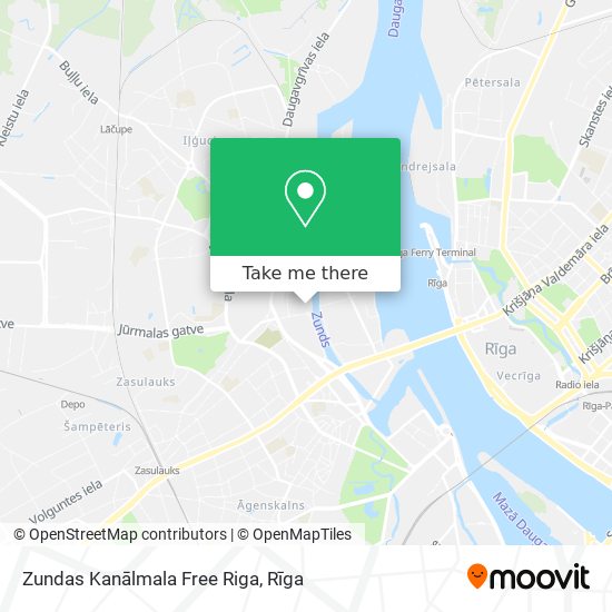 Карта Zundas Kanālmala Free Riga