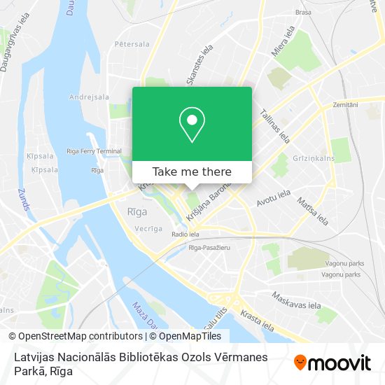Latvijas Nacionālās Bibliotēkas Ozols Vērmanes Parkā map