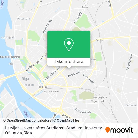 Latvijas Universitātes Stadions - Stadium University Of Latvia map