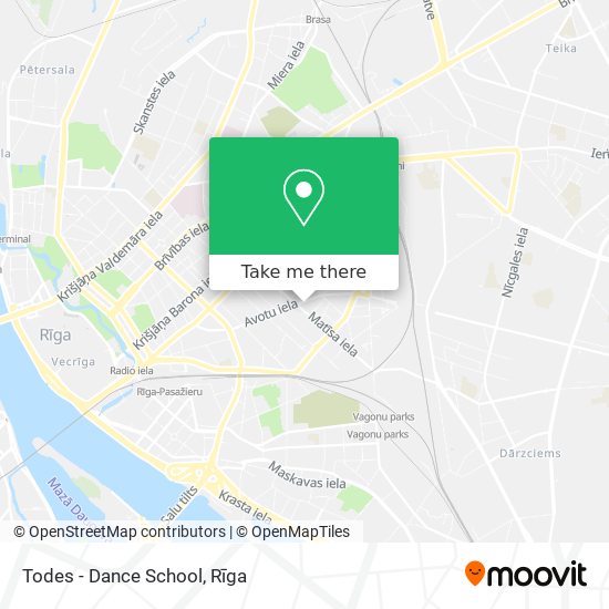 Todes - Dance School map