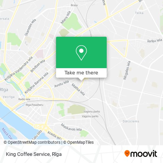 King Coffee Service map