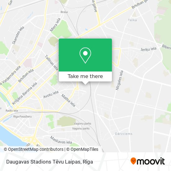 Карта Daugavas Stadions Tēvu Laipas