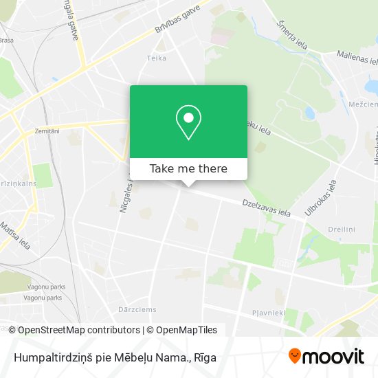 Humpaltirdziņš pie Mēbeļu Nama. map