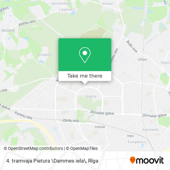 4. tramvaja Pietura \Dammes iela\ map