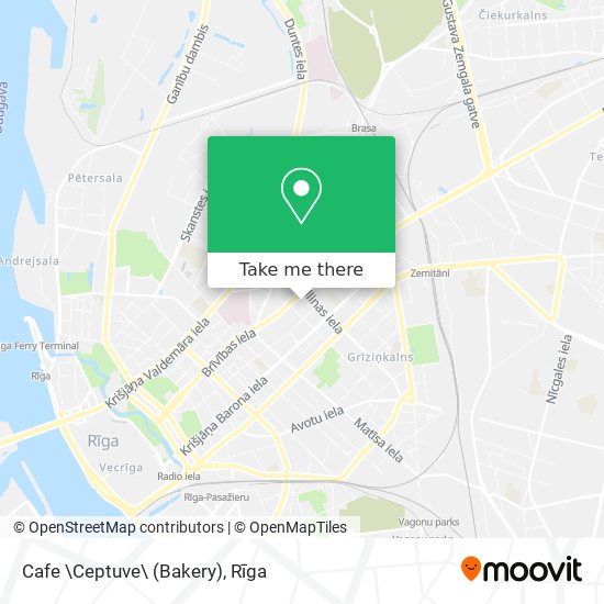 Карта Cafe \Ceptuve\ (Bakery)
