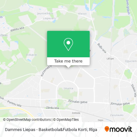 Dammes Liepas - Basketbola&Futbola Korti map