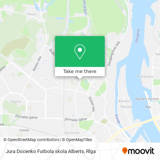 Jura Docenko Futbola skola Alberts map