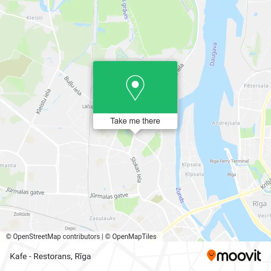 Карта Kafe - Restorans