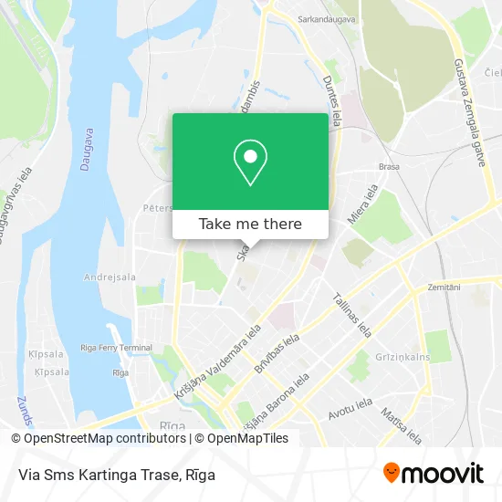 Карта Via Sms Kartinga Trase