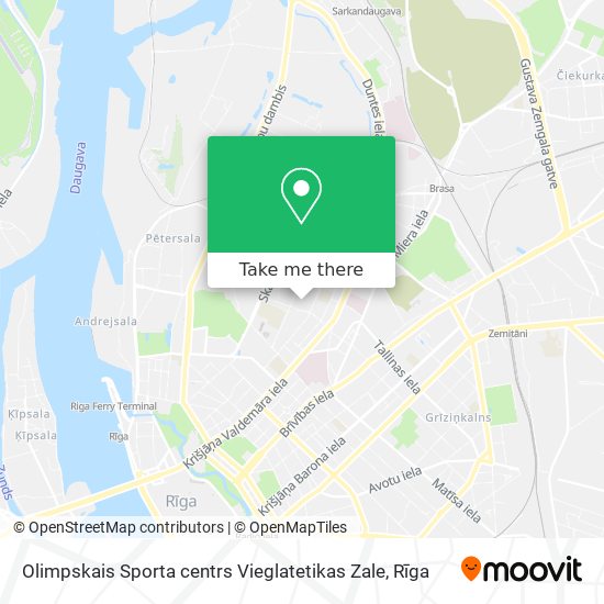 Olimpskais Sporta centrs Vieglatetikas Zale map