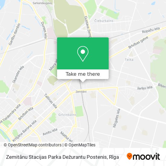 Карта Zemitānu Stacijas Parka Dežurantu Postenis