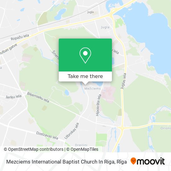 Карта Mezciems International Baptist Church In Riga
