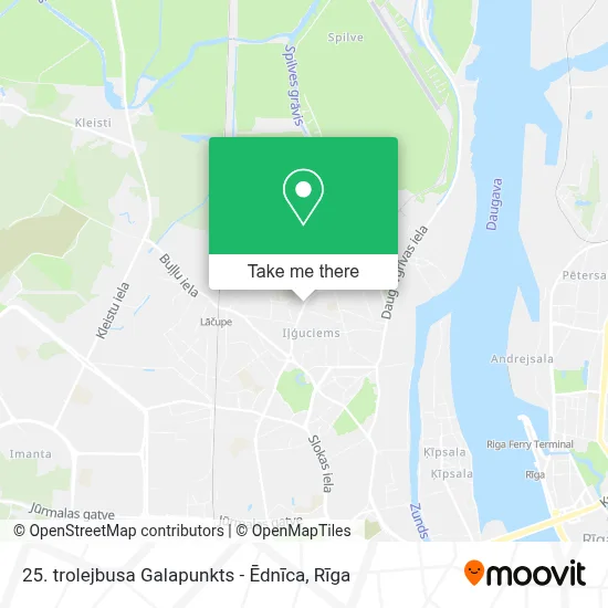 25. trolejbusa Galapunkts - Ēdnīca map