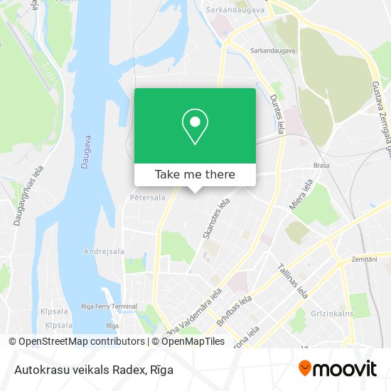 Autokrasu veikals Radex map