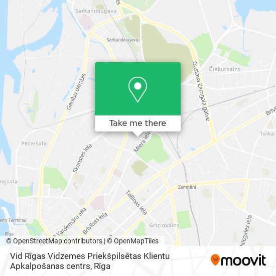 Карта Vid Rīgas Vidzemes Priekšpilsētas Klientu Apkalpošanas centrs