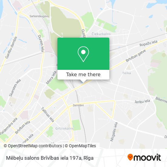 Mēbeļu salons Brīvības iela 197a map