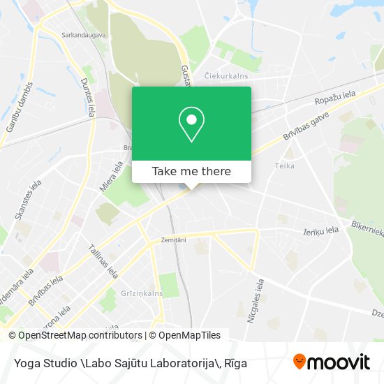 Карта Yoga Studio \Labo Sajūtu Laboratorija\