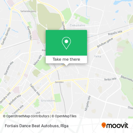 Foršais Dance Beat Autobuss map