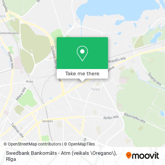 Swedbank Bankomāts - Atm (veikals \Oregano\) map