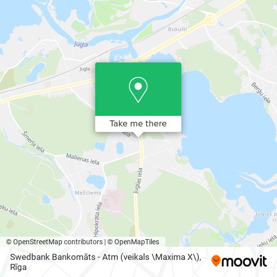 Swedbank Bankomāts - Atm (veikals \Maxima X\) map