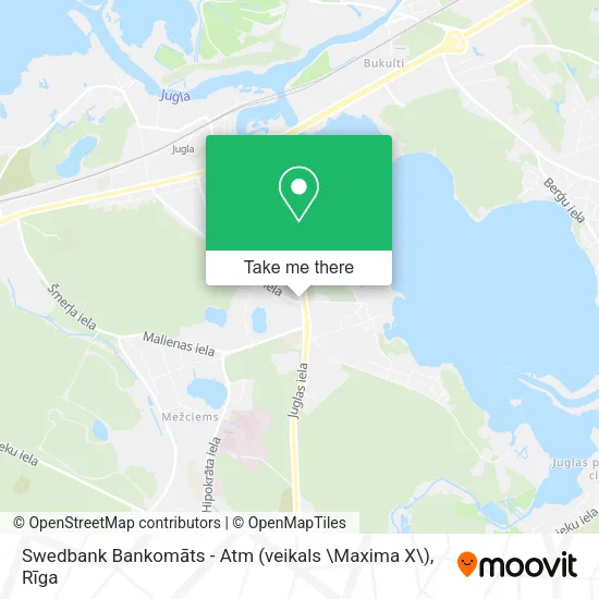 Карта Swedbank Bankomāts - Atm (veikals \Maxima X\)