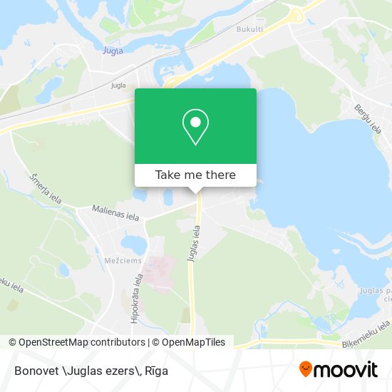Bonovet \Juglas ezers\ map