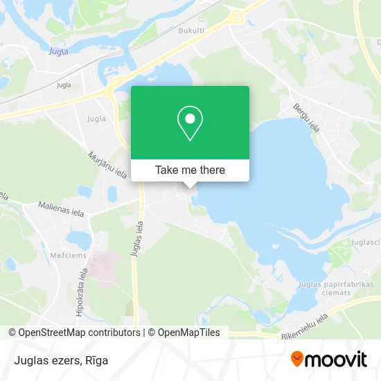 Juglas ezers map
