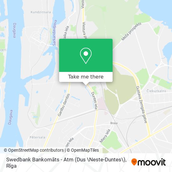 Карта Swedbank Bankomāts - Atm (Dus \Neste-Duntes\)