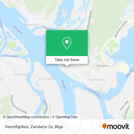 Карта Vecmīlgrāvis, Zandartu 2a