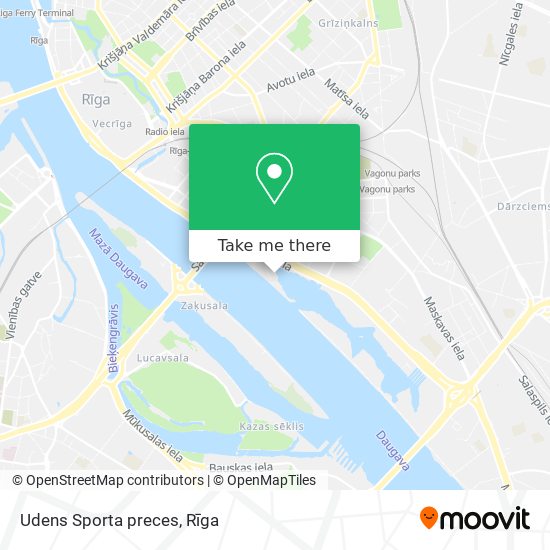 Udens Sporta preces map